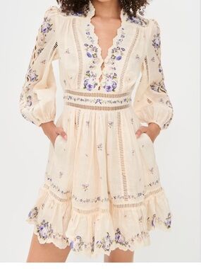 Zimmermann PATIENCE PLUNGE MINI DRESS NWOT Zimmermann size 0
